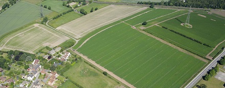 Carlton Station road aerial view